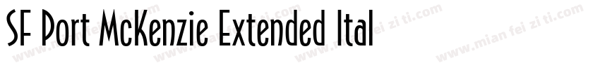 SF Port McKenzie Extended Italic字体转换